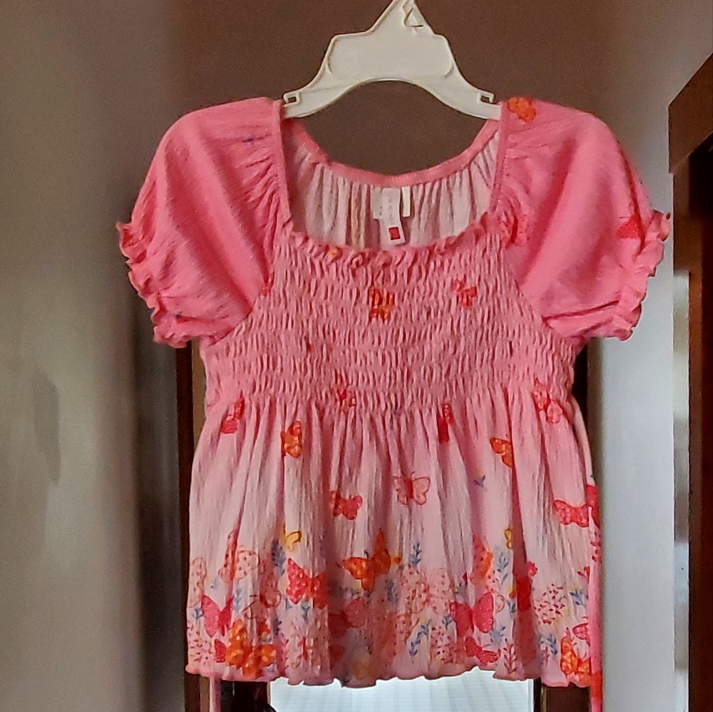 Butterfly Shirt Girls size 4 Pink - NWT
